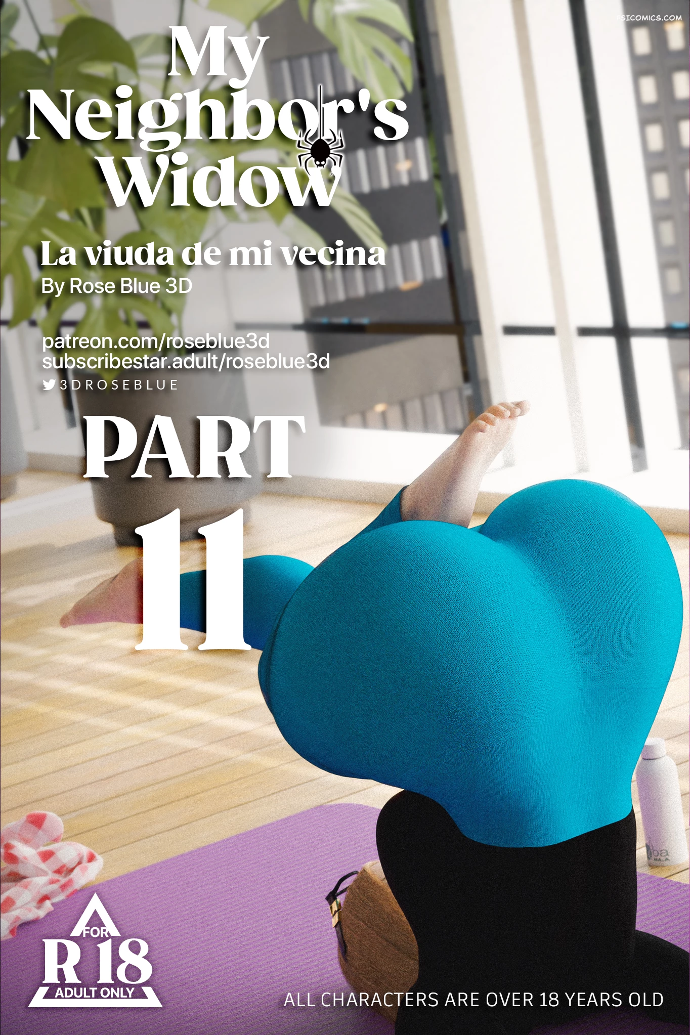 my neighbors widow capitulo 11 rose blue 3d fsicomics.com 1 - FSI Comics