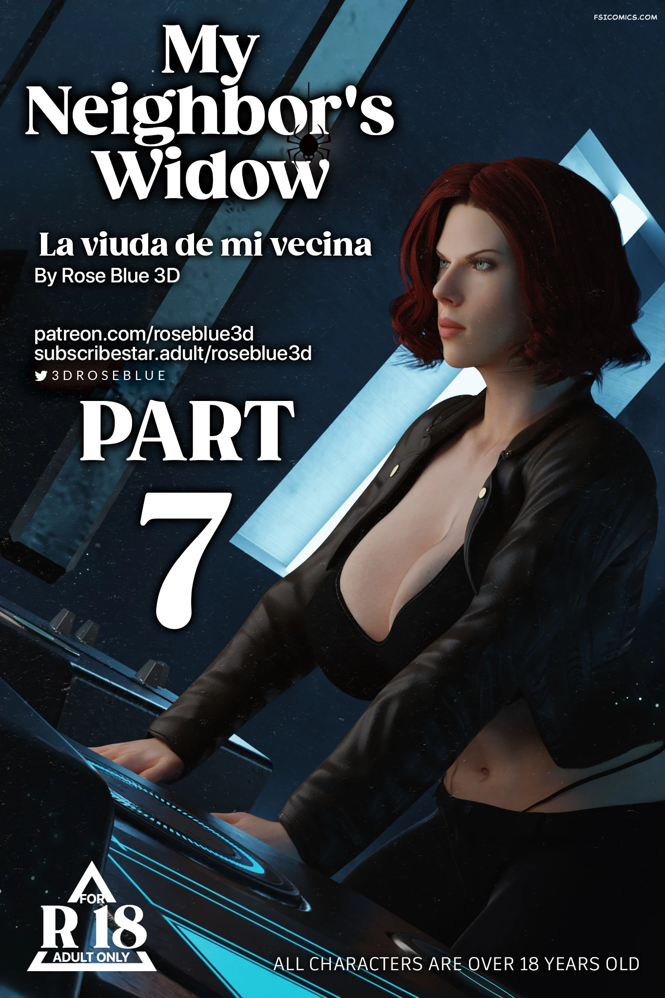 my neighbors widow capitulo 7 rose blue 3d 001 - FSI Comics