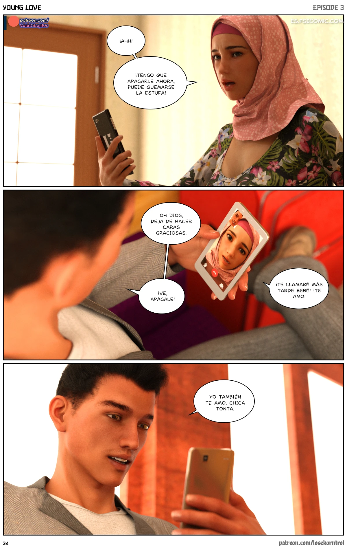 Young Love Capítulo 3 – Losekorntrol - 35 - FSI Comics young-love-capitulo-3-losekorntrol-hijab3dx-035