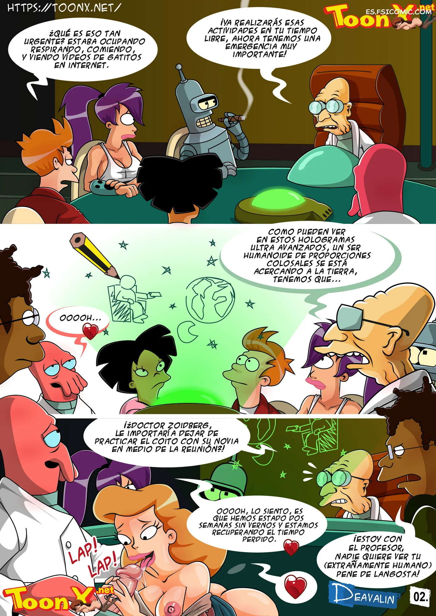 Futurama Capítulo 1 - Orgía Para Salvar la Tierra - Deavalin - 3 - FSI Comics futurama-org-a-para-salvar-la-tierra-vcp-deavalin-003