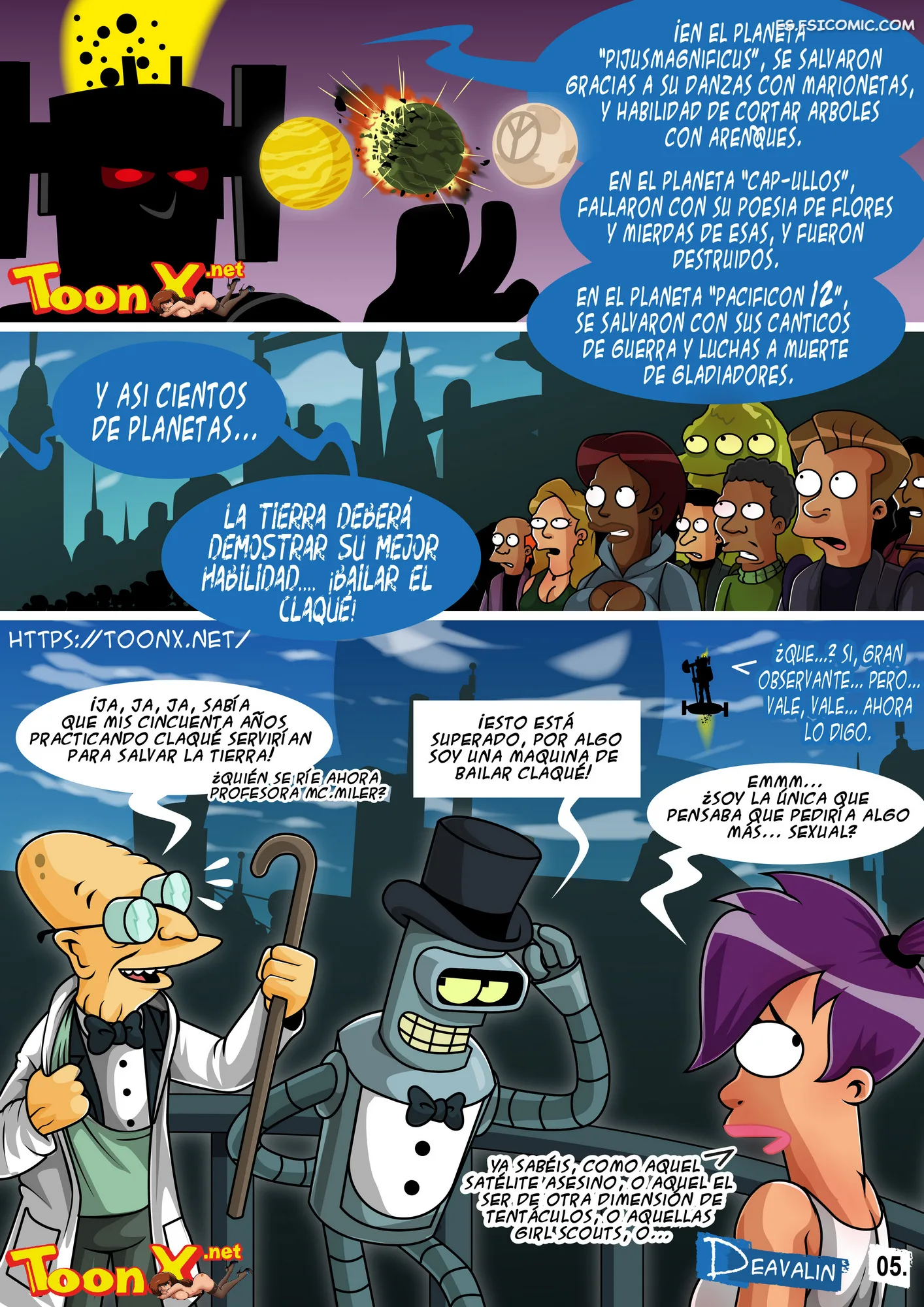 Futurama Capítulo 1 - Orgía Para Salvar la Tierra - Deavalin - 6 - FSI Comics futurama-org-a-para-salvar-la-tierra-vcp-deavalin-006