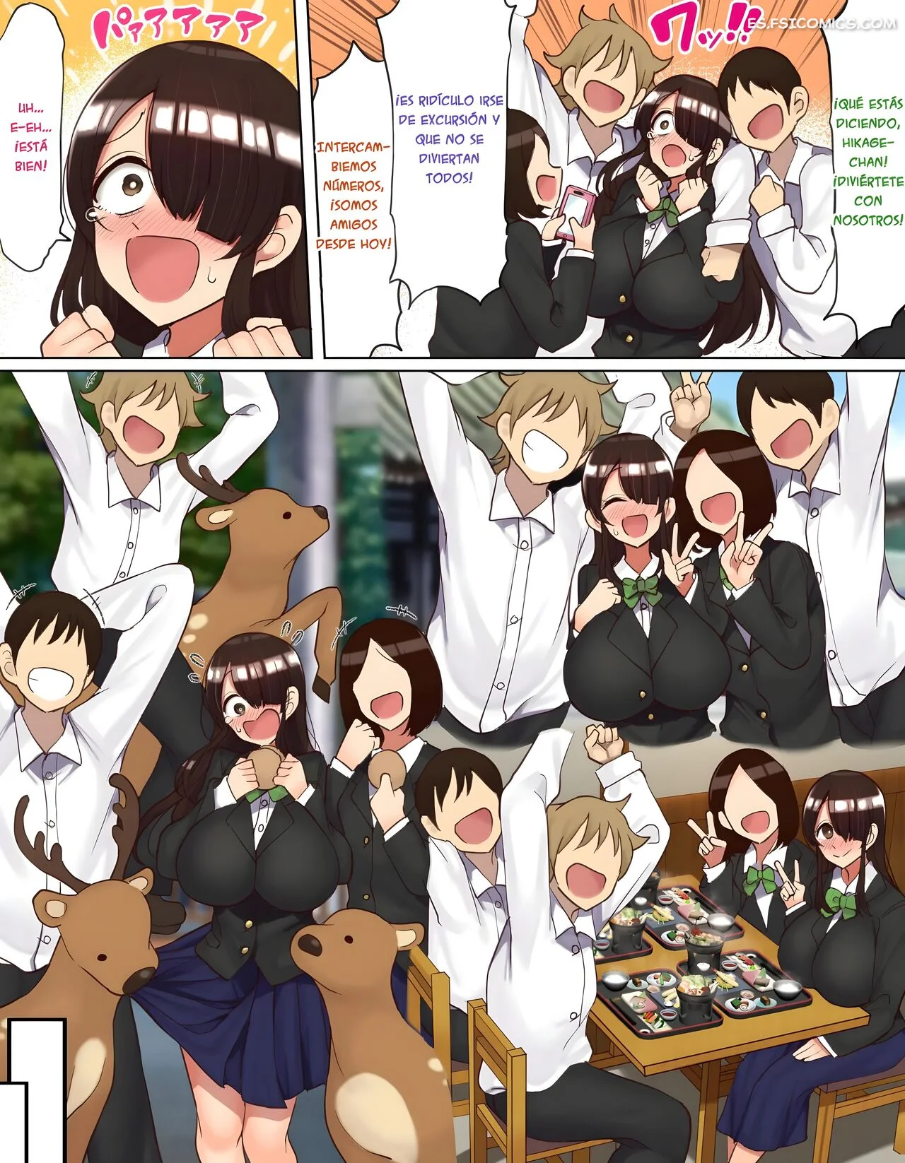 La Sombría Terminó En Un Grupo Cariñoso Durante El Viaje Escolar – Motsuaki - 3 - FSI Comics la sombria termino en un grupo carinoso durante el viaje escolar motsuaki 003