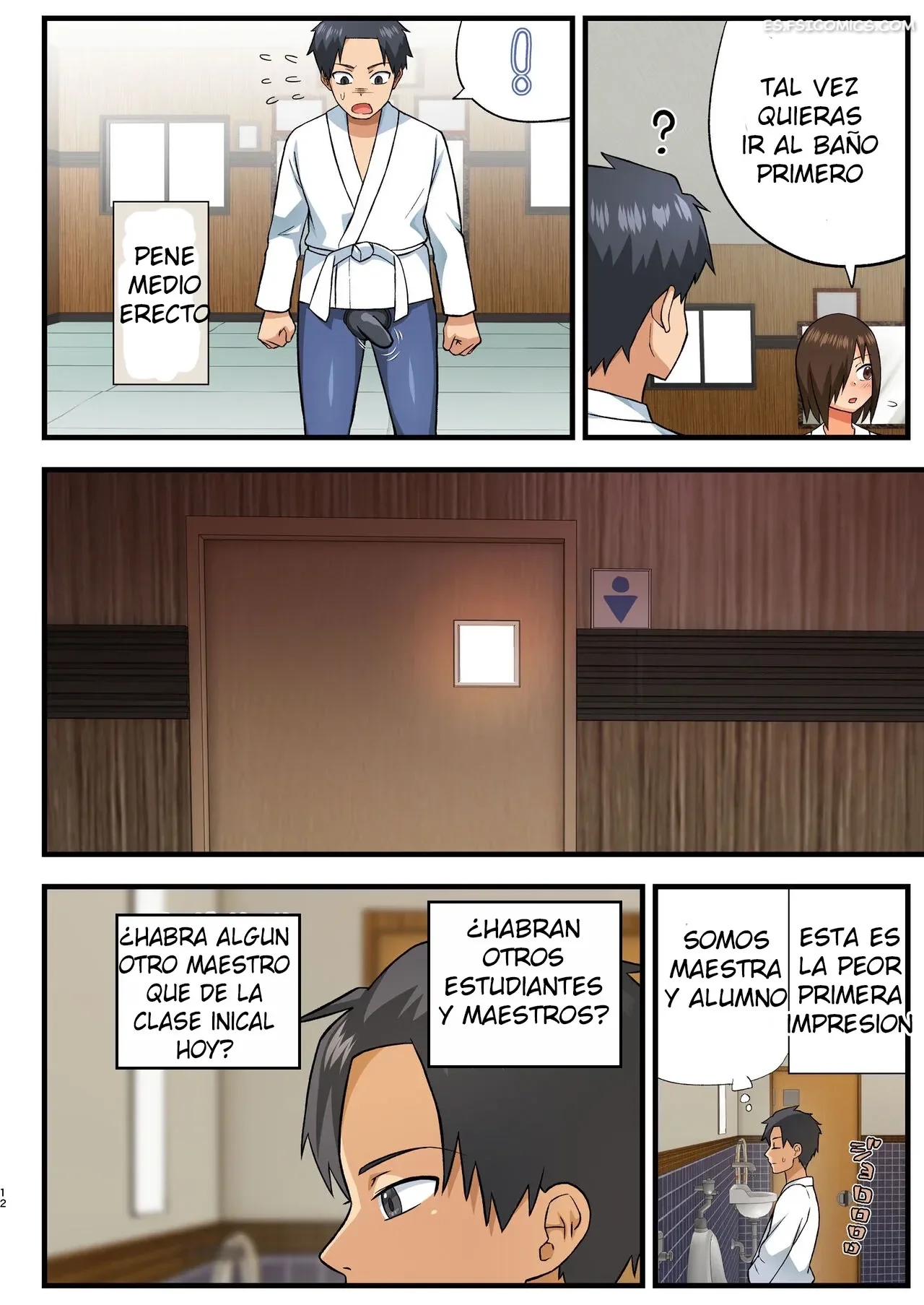 ¡Pelea! ¡Yoshimura-san! - Hombre Con Pene Erecto en Espera – Toilet Komoru - 11 - FSI Comics pelea yoshimura san hombre con pene erecto en espera toilet komoru 011