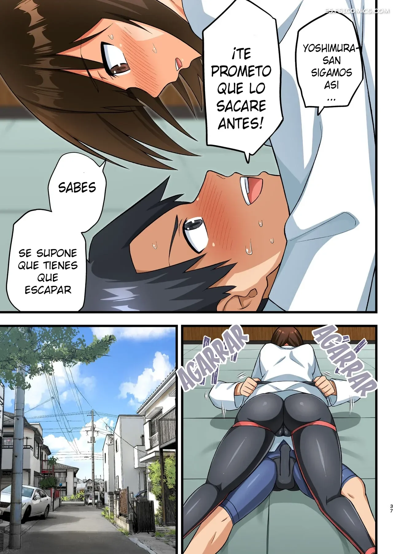 ¡Pelea! ¡Yoshimura-san! - Hombre Con Pene Erecto en Espera – Toilet Komoru - 36 - FSI Comics pelea yoshimura san hombre con pene erecto en espera toilet komoru 036