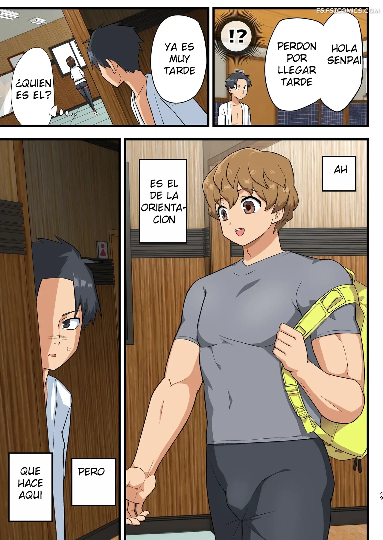 ¡Pelea! ¡Yoshimura-san! - Hombre Con Pene Erecto en Espera – Toilet Komoru - 48 - FSI Comics pelea yoshimura san hombre con pene erecto en espera toilet komoru 048