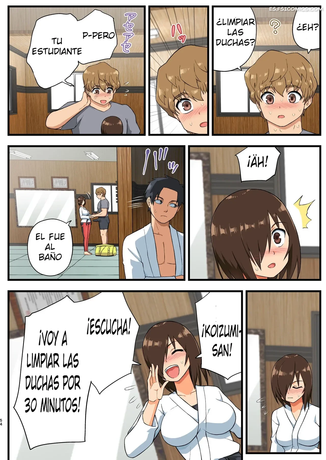 ¡Pelea! ¡Yoshimura-san! - Hombre Con Pene Erecto en Espera – Toilet Komoru - 53 - FSI Comics pelea yoshimura san hombre con pene erecto en espera toilet komoru 053