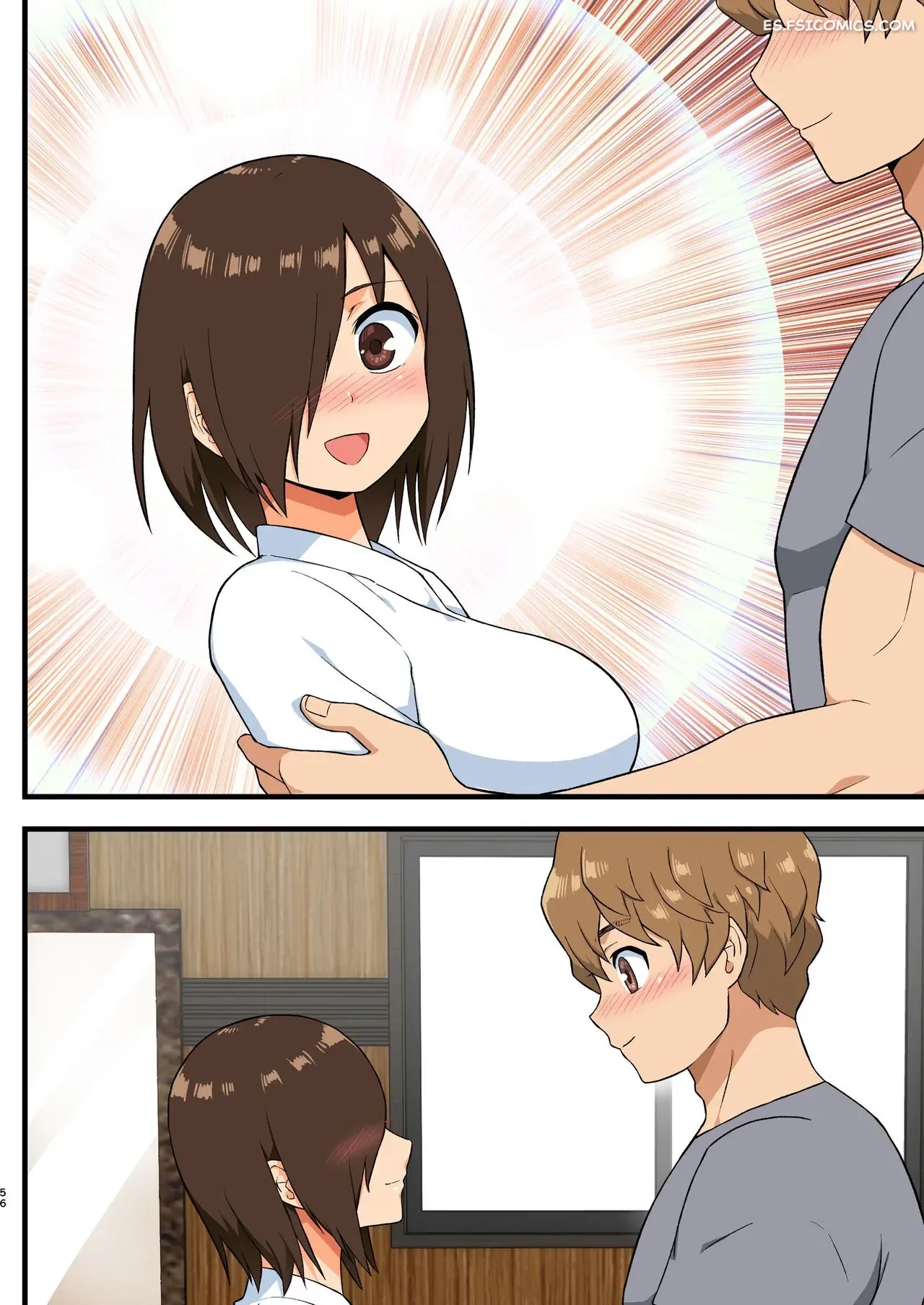¡Pelea! ¡Yoshimura-san! - Hombre Con Pene Erecto en Espera – Toilet Komoru - 55 - FSI Comics pelea yoshimura san hombre con pene erecto en espera toilet komoru 055