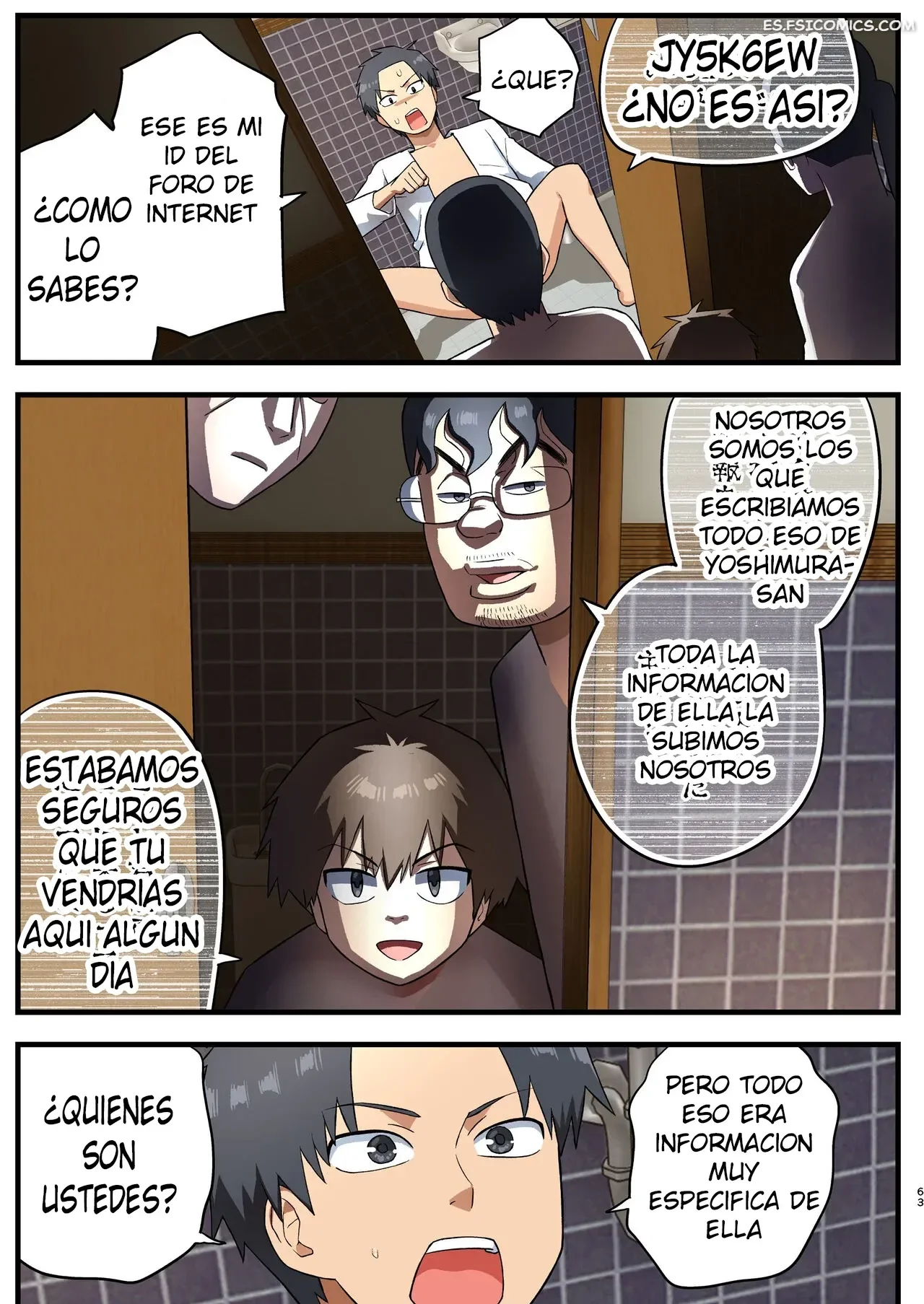¡Pelea! ¡Yoshimura-san! - Hombre Con Pene Erecto en Espera – Toilet Komoru - 62 - FSI Comics pelea yoshimura san hombre con pene erecto en espera toilet komoru 062