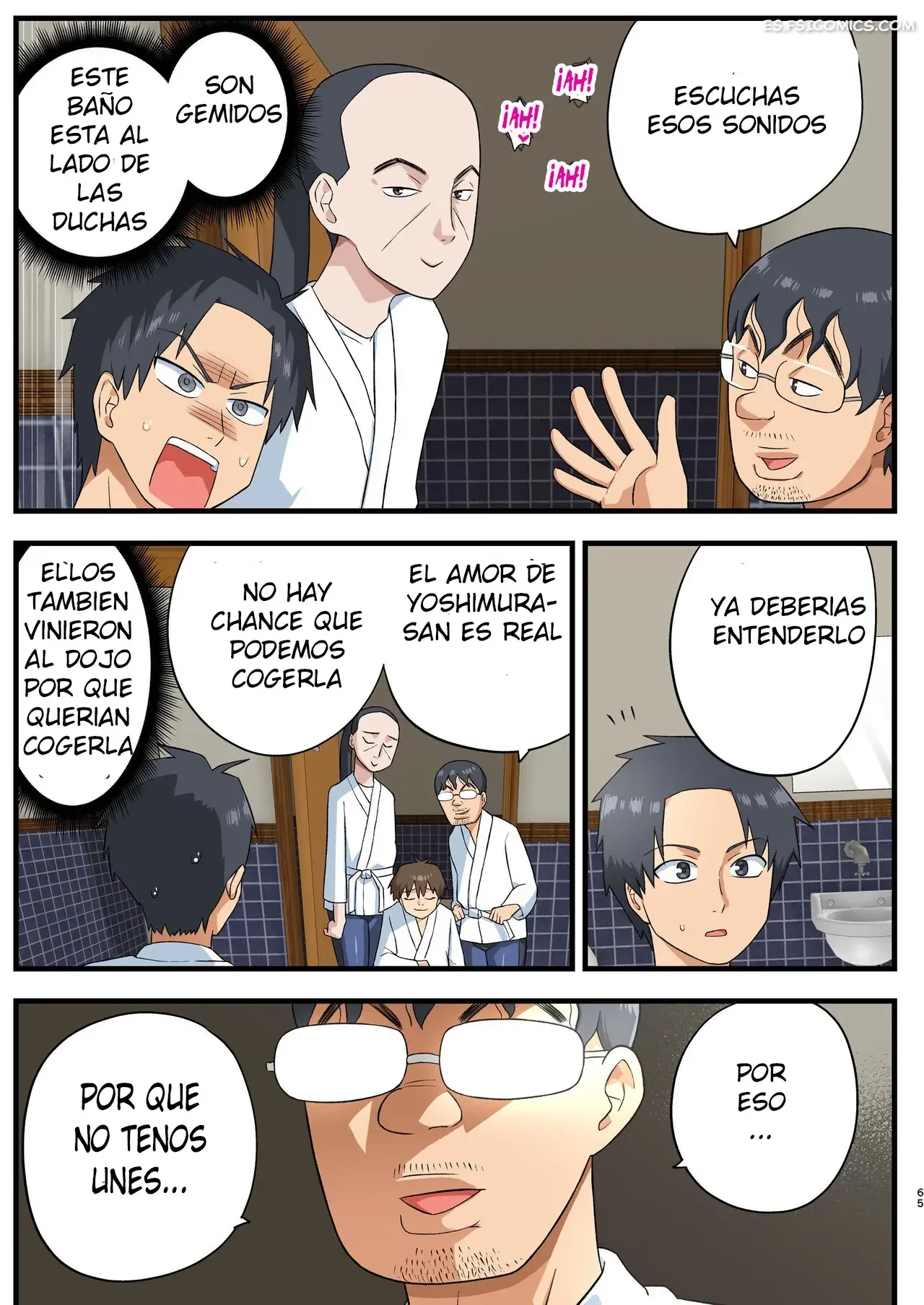 ¡Pelea! ¡Yoshimura-san! - Hombre Con Pene Erecto en Espera – Toilet Komoru - 64 - FSI Comics pelea yoshimura san hombre con pene erecto en espera toilet komoru 064