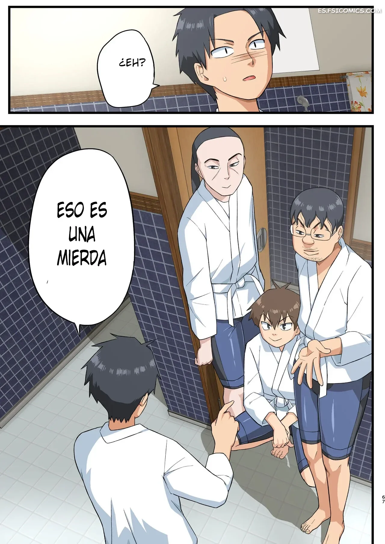 ¡Pelea! ¡Yoshimura-san! - Hombre Con Pene Erecto en Espera – Toilet Komoru - 66 - FSI Comics pelea yoshimura san hombre con pene erecto en espera toilet komoru 066