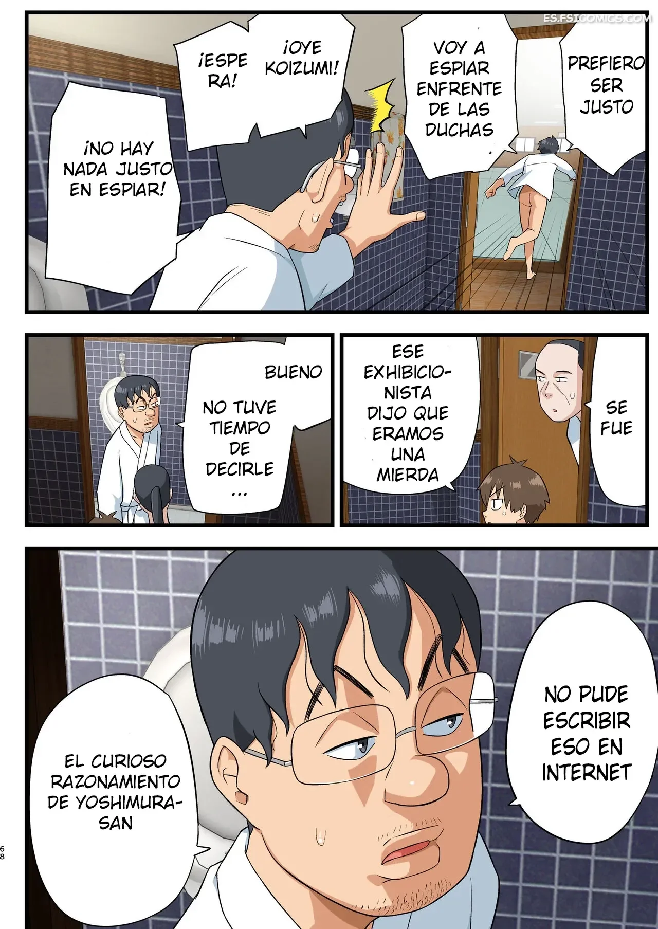¡Pelea! ¡Yoshimura-san! - Hombre Con Pene Erecto en Espera – Toilet Komoru - 67 - FSI Comics pelea yoshimura san hombre con pene erecto en espera toilet komoru 067