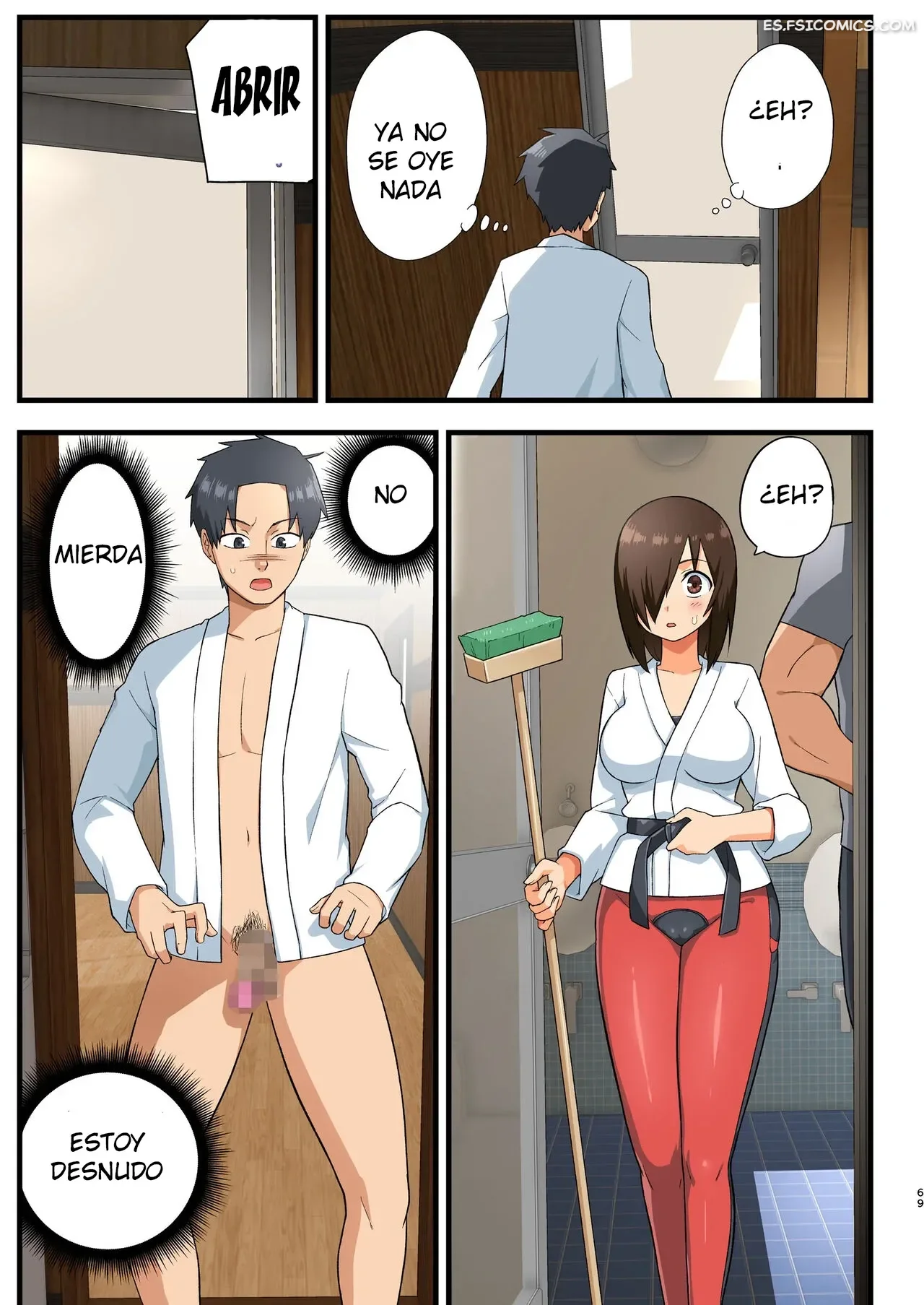 ¡Pelea! ¡Yoshimura-san! - Hombre Con Pene Erecto en Espera – Toilet Komoru - 68 - FSI Comics pelea yoshimura san hombre con pene erecto en espera toilet komoru 068