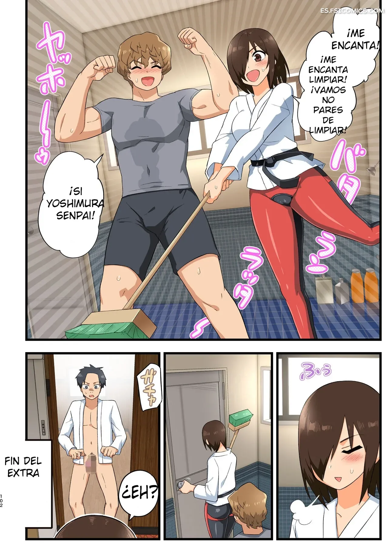 ¡Pelea! ¡Yoshimura-san! - Hombre Con Pene Erecto en Espera – Toilet Komoru - 101 - FSI Comics pelea yoshimura san hombre con pene erecto en espera toilet komoru 101