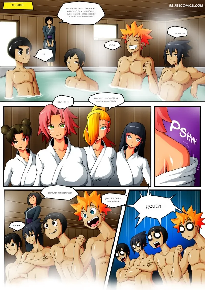 Sauna Fun With Naruto Gang – Witchking00 - 2 - FSI Comics sauna fun with naruto gang witchking00 002