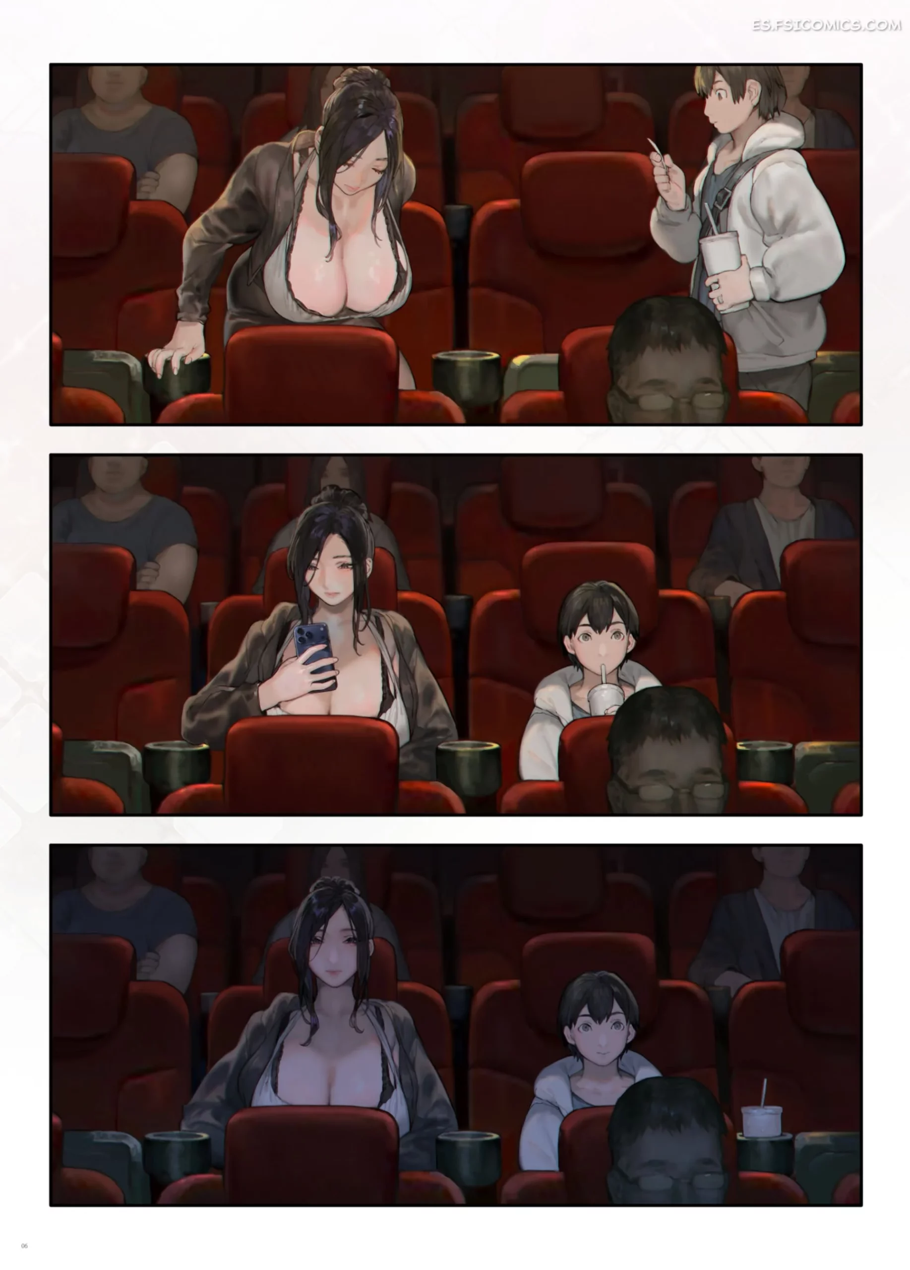 La Esposa De Mi Vecino VA Al Cine, Pero No Para Ver Películas – Aoin - 5 - FSI Comics la esposa de mi vecino va al cine pero no para ver peliculas aoin 005