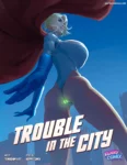 power girl trouble in the city kenny comix 001