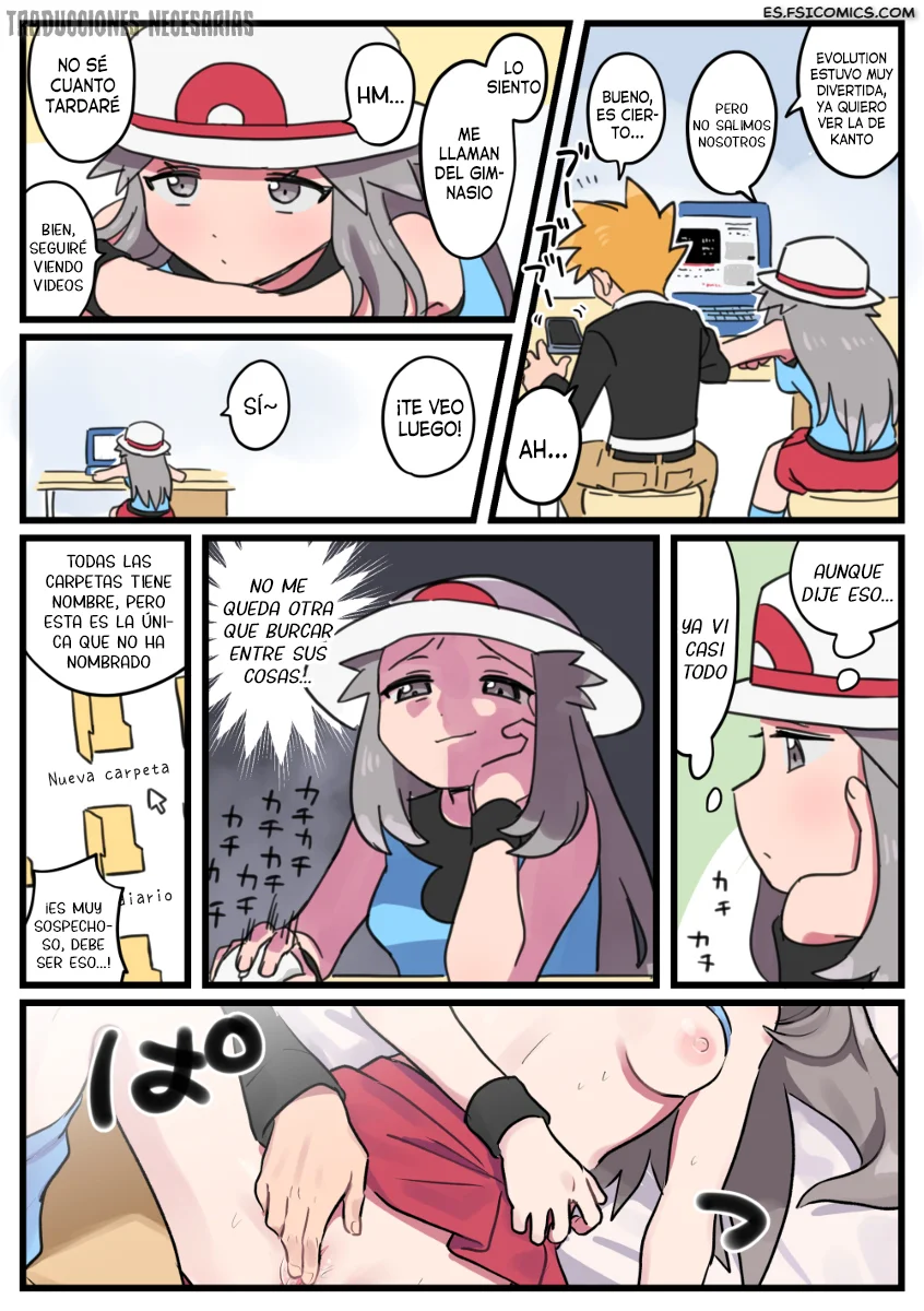 un manga sobre leaf chan siendo sorprendida masturbandose y siendo castigada por green enoki 001