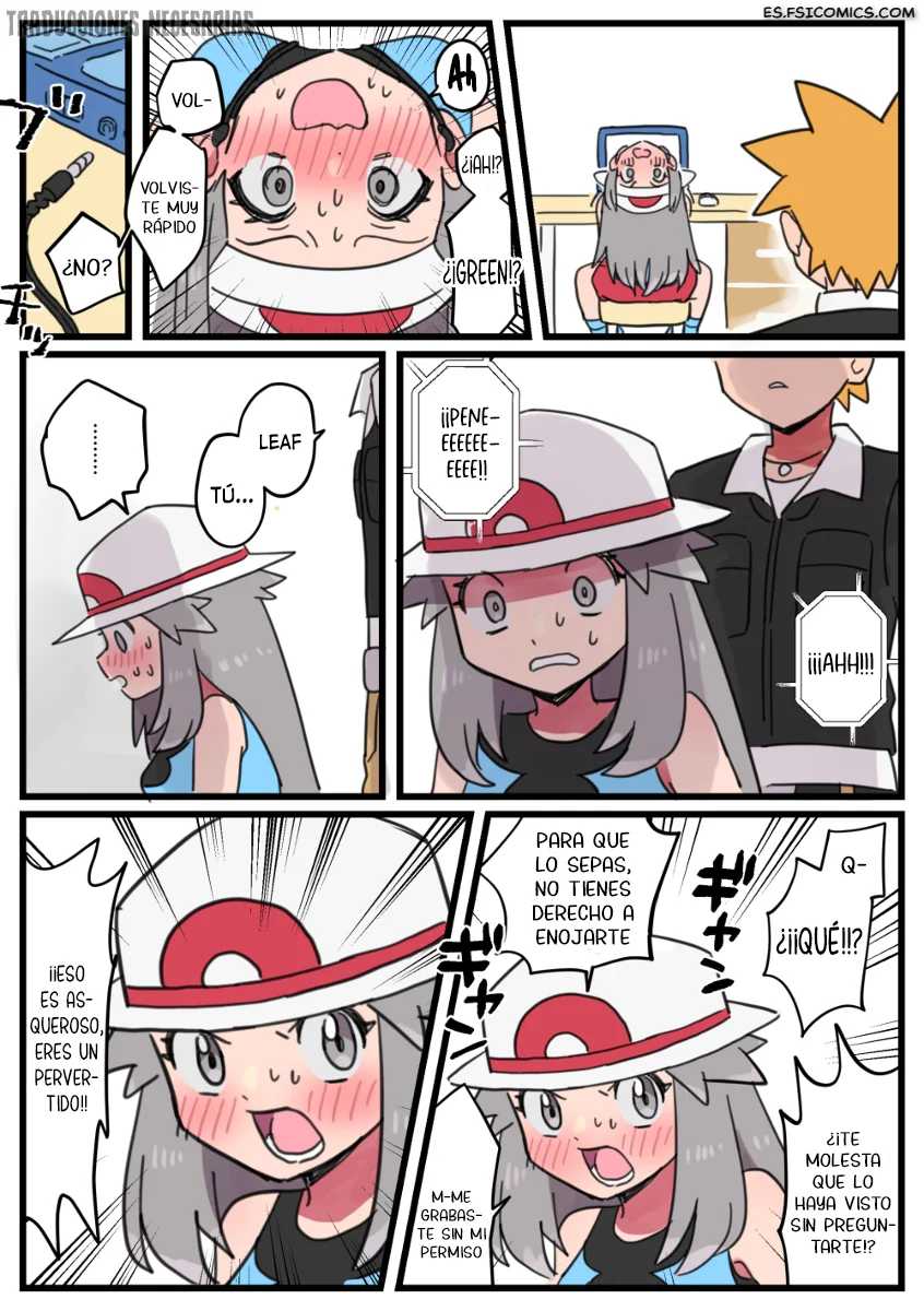 un manga sobre leaf chan siendo sorprendida masturbandose y siendo castigada por green enoki 006