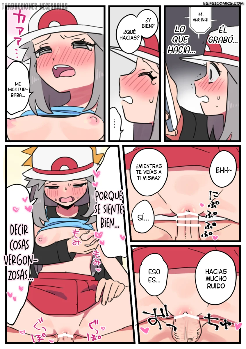 un manga sobre leaf chan siendo sorprendida masturbandose y siendo castigada por green enoki 008