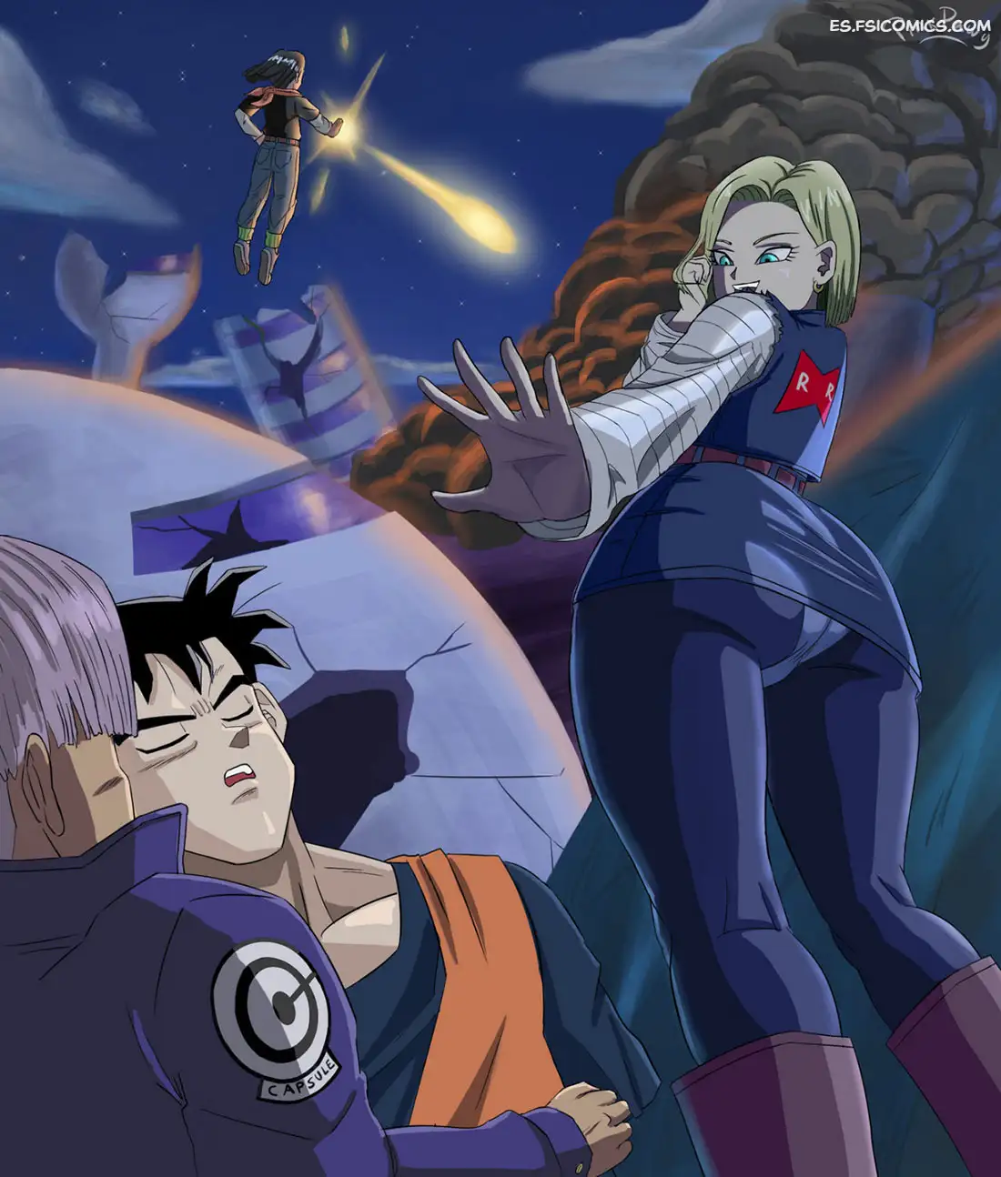 android 18 stays in the future pink pawg 014 - FSI Comics