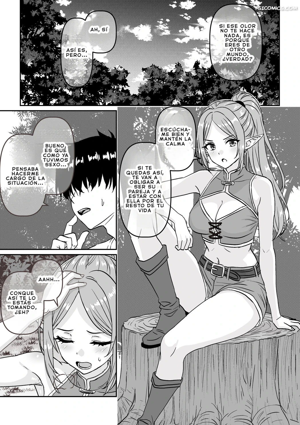 el resultado de ser invocado por una elfa solterona al borde del precipicio al borde de la extincion waribashi kouka 020 - FSI Comics