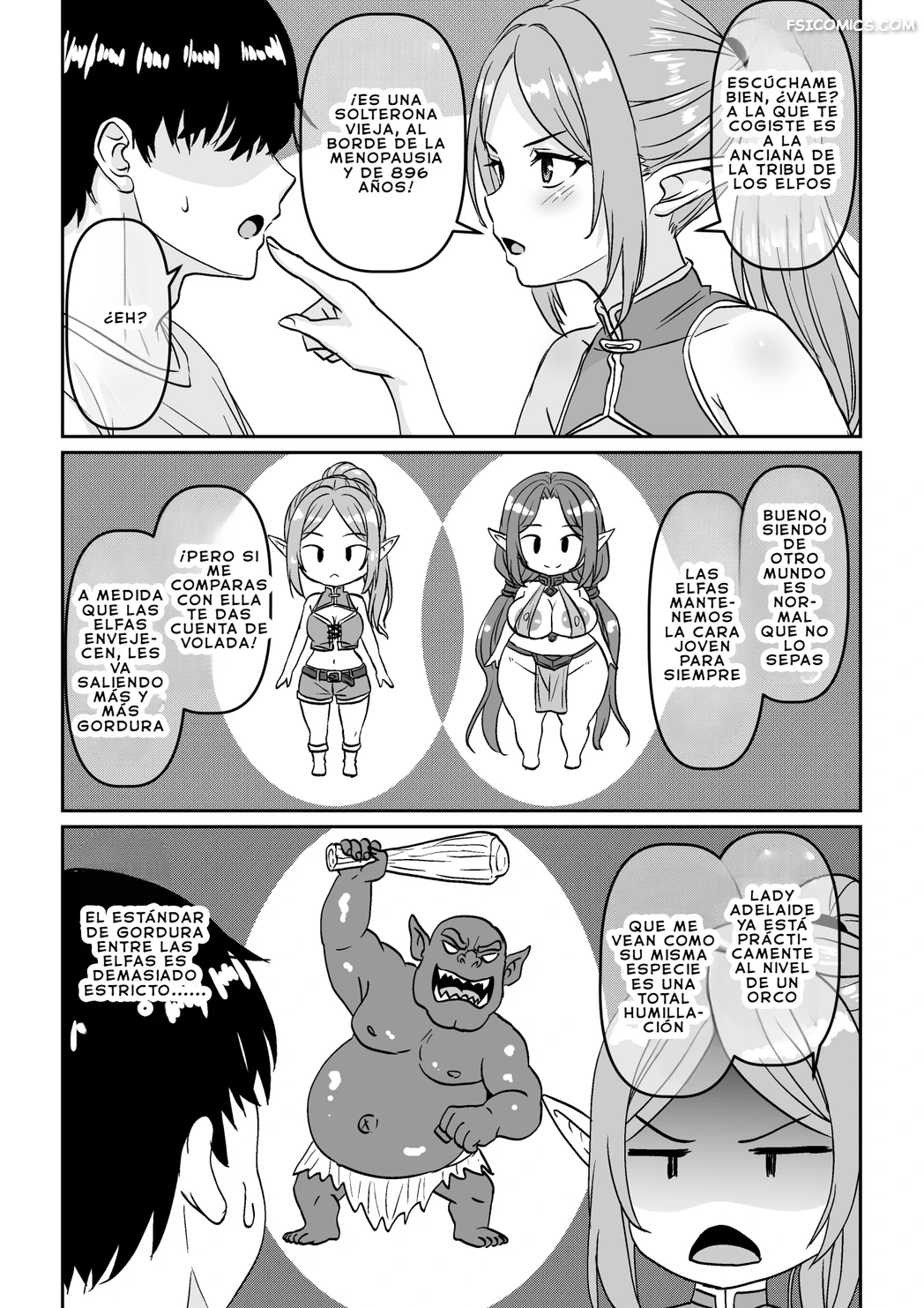 el resultado de ser invocado por una elfa solterona al borde del precipicio al borde de la extincion waribashi kouka 021 - FSI Comics