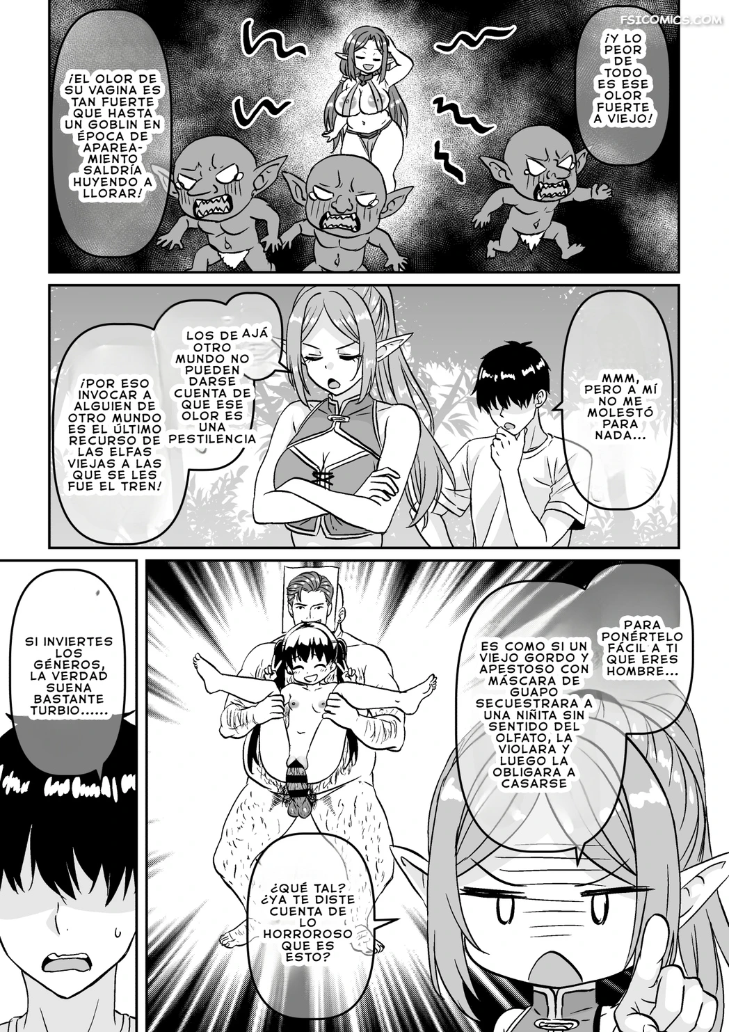 el resultado de ser invocado por una elfa solterona al borde del precipicio al borde de la extincion waribashi kouka 022 - FSI Comics