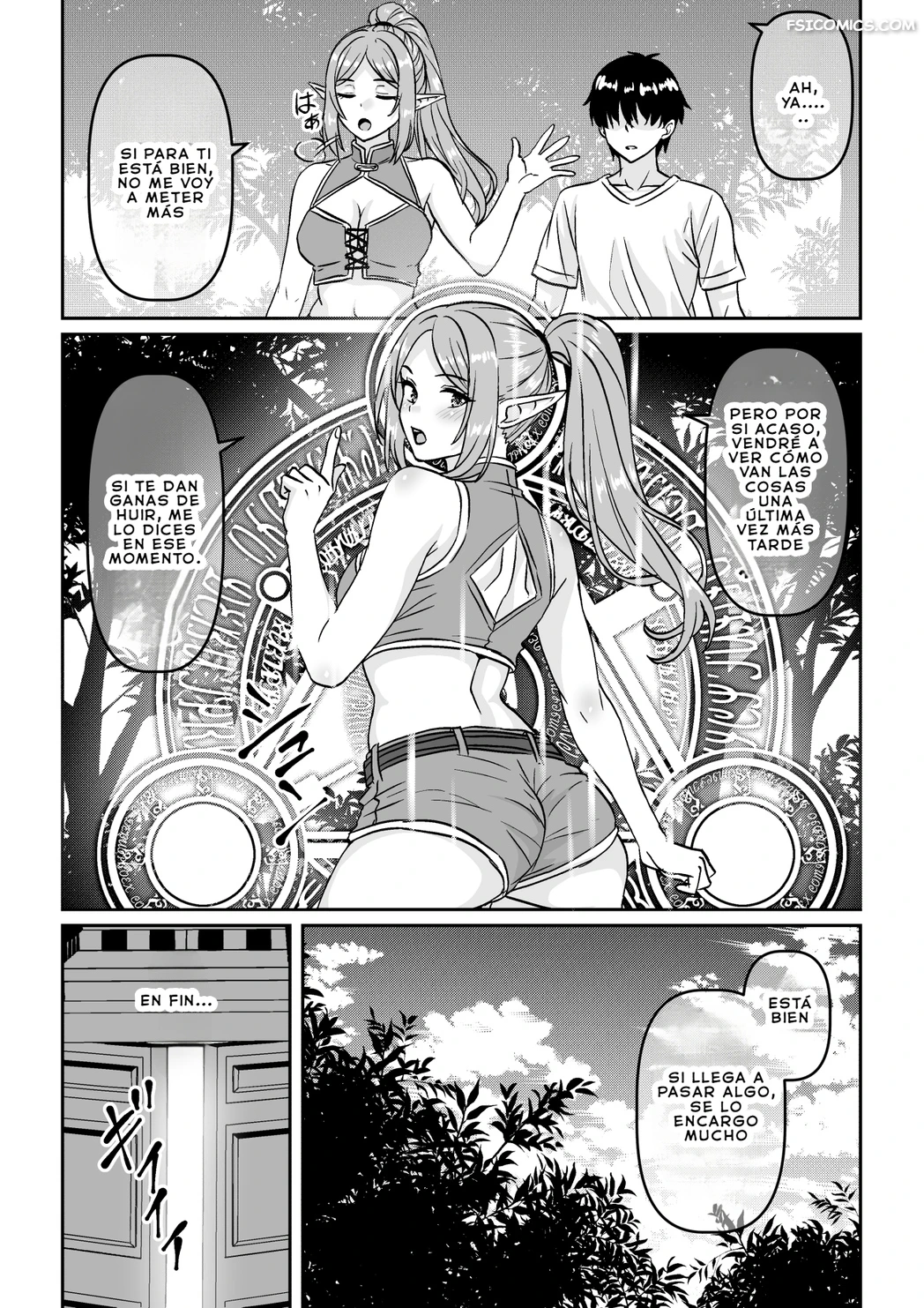 el resultado de ser invocado por una elfa solterona al borde del precipicio al borde de la extincion waribashi kouka 024 - FSI Comics