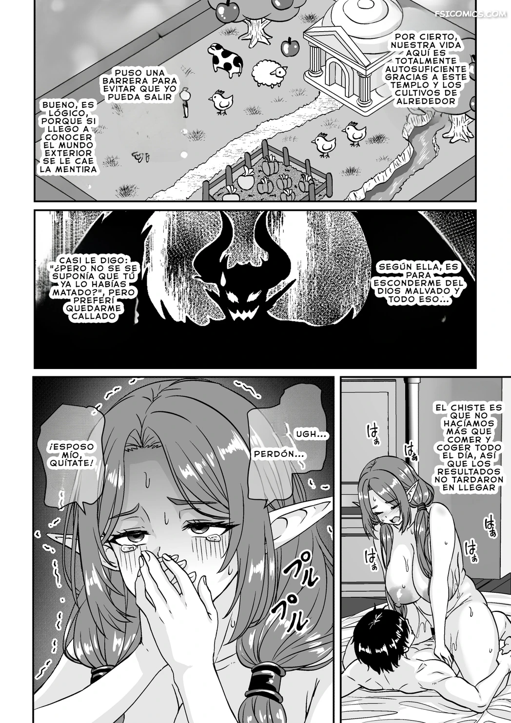el resultado de ser invocado por una elfa solterona al borde del precipicio al borde de la extincion waribashi kouka 033 - FSI Comics