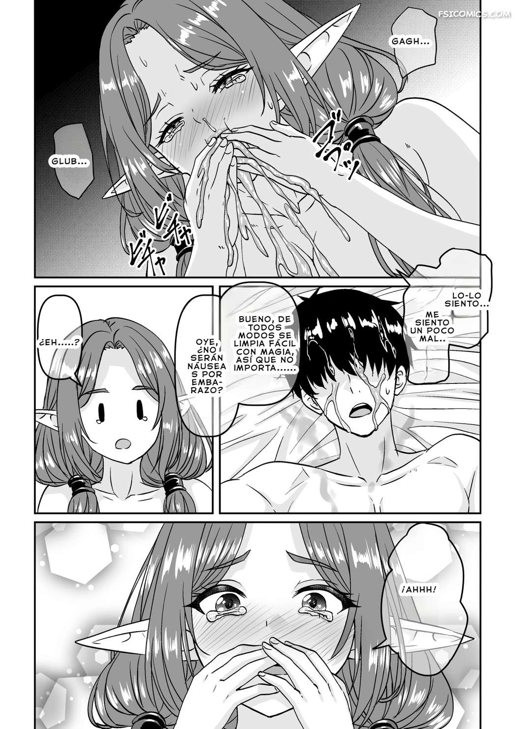 el resultado de ser invocado por una elfa solterona al borde del precipicio al borde de la extincion waribashi kouka 034 - FSI Comics