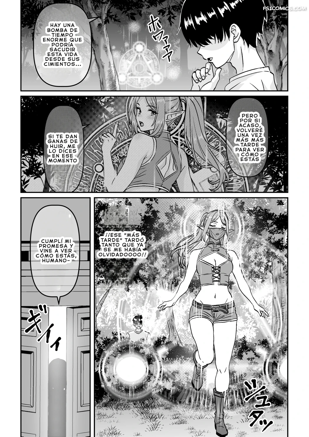 el resultado de ser invocado por una elfa solterona al borde del precipicio al borde de la extincion waribashi kouka 043 - FSI Comics