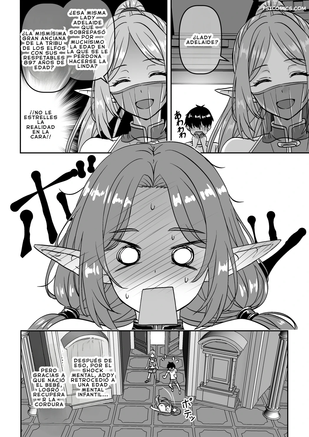 el resultado de ser invocado por una elfa solterona al borde del precipicio al borde de la extincion waribashi kouka 045 - FSI Comics