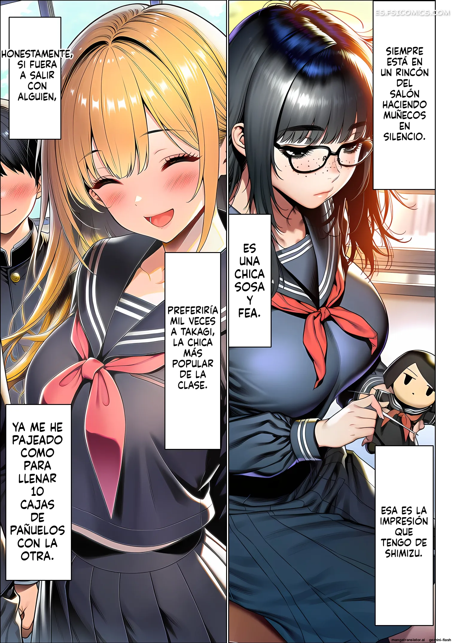 que pasa si le haces una falsa declaracion de amor a una chica comun y poco atractiva solo por pura diversion mtl 004 - FSI Comics